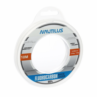 Леска Nautilus Fluorocarbon Shock leader 100% 0,286мм.,5,4кг, 10м.clean NEW